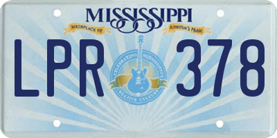 MS license plate LPR378