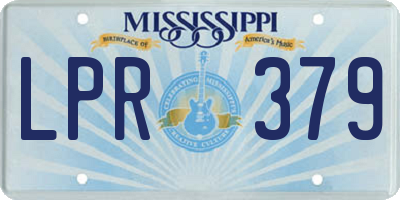 MS license plate LPR379