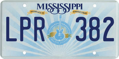 MS license plate LPR382