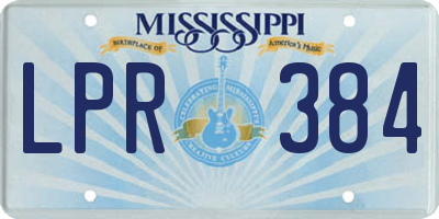 MS license plate LPR384