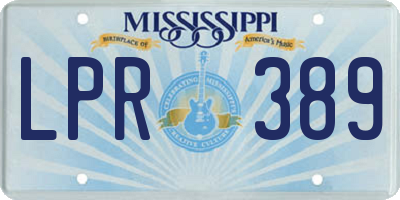MS license plate LPR389