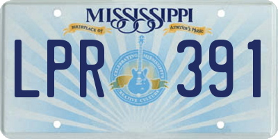 MS license plate LPR391