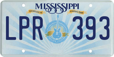 MS license plate LPR393