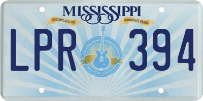 MS license plate LPR394