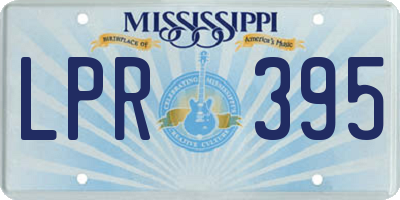 MS license plate LPR395