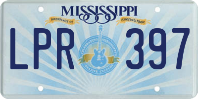 MS license plate LPR397