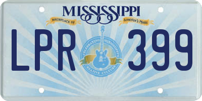 MS license plate LPR399