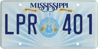 MS license plate LPR401