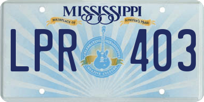 MS license plate LPR403