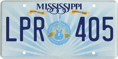 MS license plate LPR405