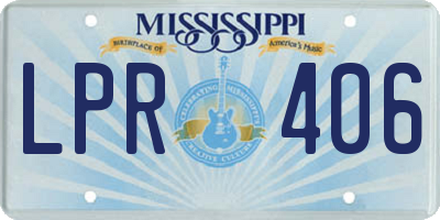 MS license plate LPR406