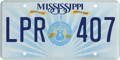 MS license plate LPR407