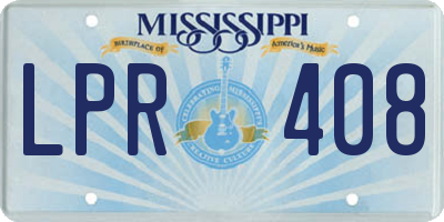 MS license plate LPR408