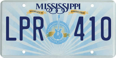 MS license plate LPR410