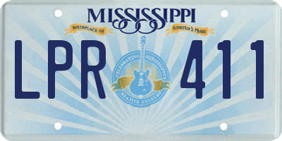 MS license plate LPR411