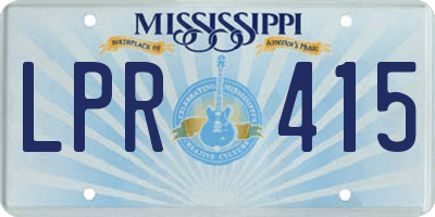 MS license plate LPR415