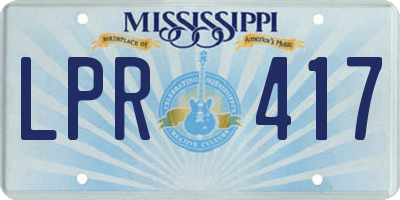 MS license plate LPR417