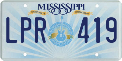 MS license plate LPR419