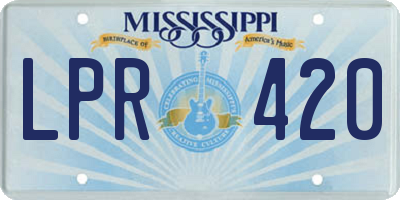 MS license plate LPR420