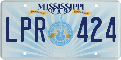 MS license plate LPR424