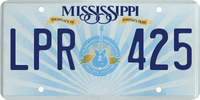MS license plate LPR425