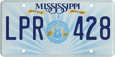 MS license plate LPR428