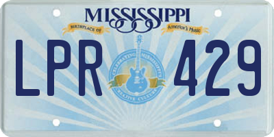 MS license plate LPR429