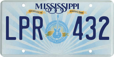 MS license plate LPR432