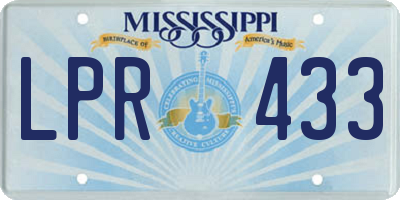 MS license plate LPR433