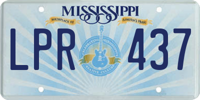 MS license plate LPR437