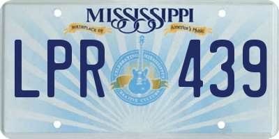 MS license plate LPR439