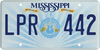 MS license plate LPR442