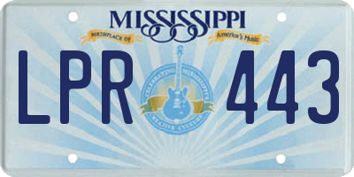 MS license plate LPR443