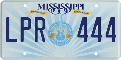 MS license plate LPR444