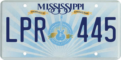 MS license plate LPR445