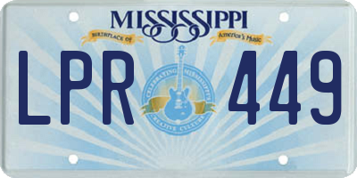 MS license plate LPR449