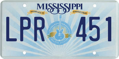MS license plate LPR451