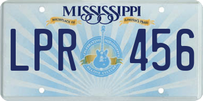 MS license plate LPR456