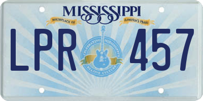 MS license plate LPR457