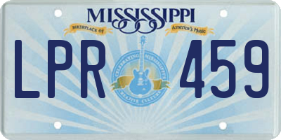MS license plate LPR459