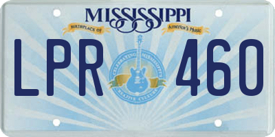 MS license plate LPR460
