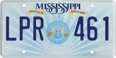 MS license plate LPR461