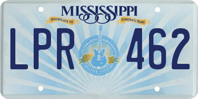 MS license plate LPR462