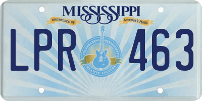 MS license plate LPR463