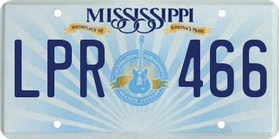 MS license plate LPR466