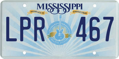 MS license plate LPR467