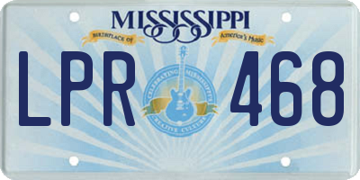 MS license plate LPR468