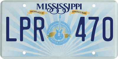 MS license plate LPR470