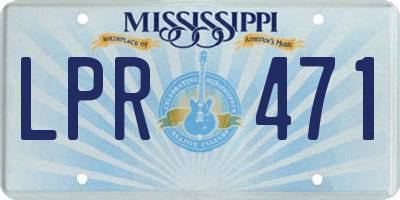 MS license plate LPR471