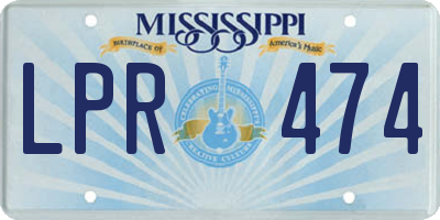 MS license plate LPR474